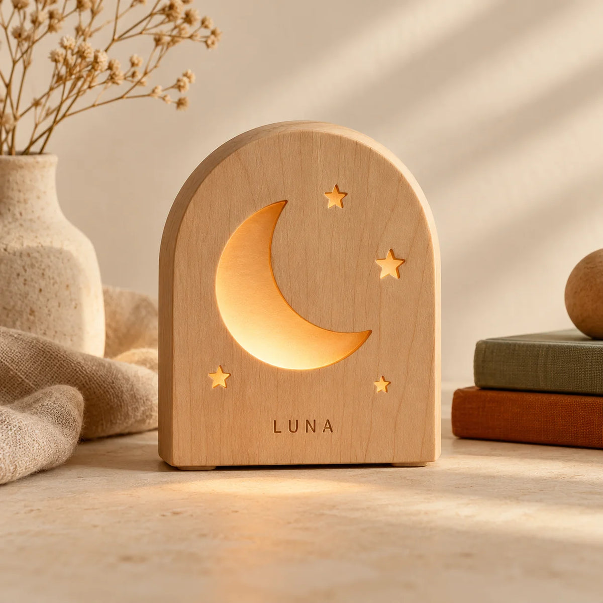 Luna Glow night light concept render in Butter